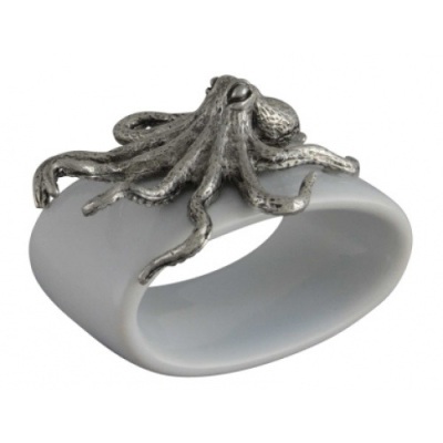 Stoneware Octopus Napkin Ring- Greyson Place